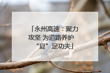 永州高速：聚力攻坚 为道路养护“夏”足功夫
