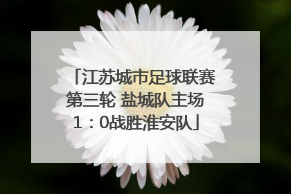 江苏城市足球联赛第三轮 盐城队主场1：0战胜淮安队