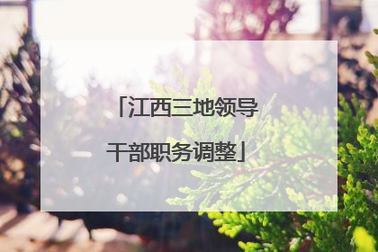 江西三地领导干部职务调整