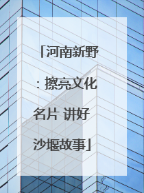 河南新野：擦亮文化名片 讲好沙堰故事