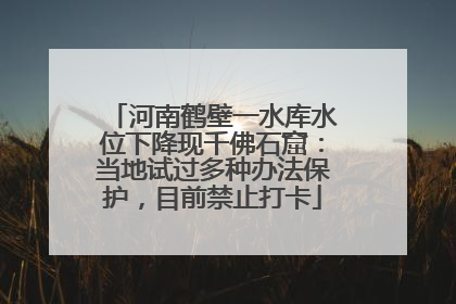 河南鹤壁一水库水位下降现千佛石窟：当地试过多种办法保护，目前禁止打卡