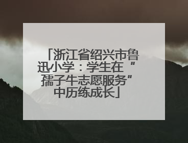浙江省绍兴市鲁迅小学：学生在“孺子牛志愿服务”中历练成长