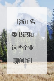 浙江省委书记和这些企业聊创新