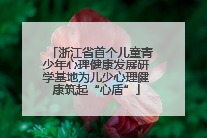 浙江省首个儿童青少年心理健康发展研学基地为儿少心理健康筑起“心盾”