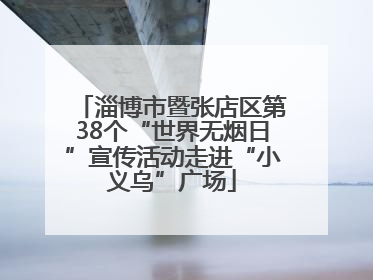 淄博市暨张店区第38个“世界无烟日”宣传活动走进“小义乌”广场