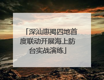 深汕惠揭四地首度联动开展海上防台实战演练
