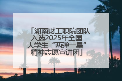 湖南财工职院团队入选2025年全国大学生“两弹一星”精神志愿宣讲团