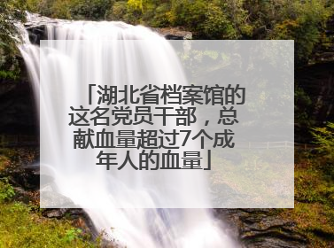 湖北省档案馆的这名党员干部，总献血量超过7个成年人的血量