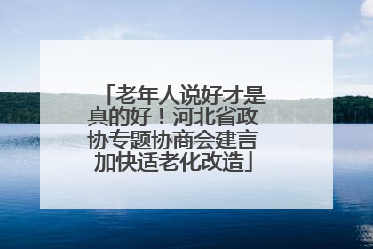 老年人说好才是真的好！河北省政协专题协商会建言加快适老化改造