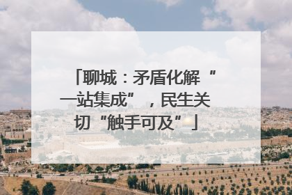 聊城：矛盾化解“一站集成”，民生关切“触手可及”