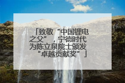 致敬“中国锂电之父”，宁德时代为陈立泉院士颁发“卓越贡献奖”