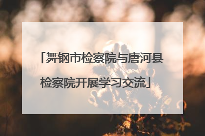 舞钢市检察院与唐河县检察院开展学习交流