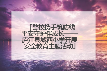 警校携手筑防线 平安守护伴成长——庐江县城西小学开展安全教育主题活动