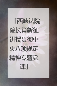 西峡法院院长肖新征讲授贯彻中央八项规定精神专题党课