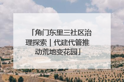 角门东里三社区治理探索｜代建代管推动荒地变花园
