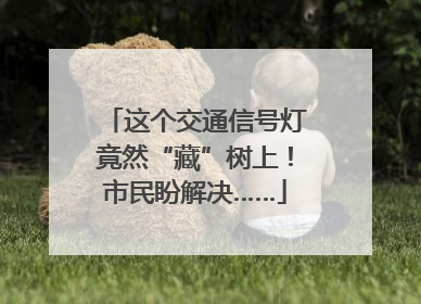 这个交通信号灯竟然“藏”树上！市民盼解决……