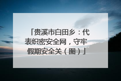贵溪市白田乡：代表织密安全网，守牢假期安全关（图）