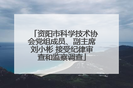 资阳市科学技术协会党组成员、副主席刘小彬 接受纪律审查和监察调查