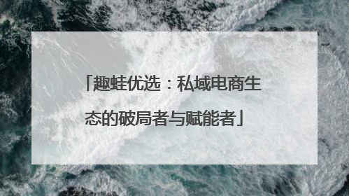 趣蛙优选：私域电商生态的破局者与赋能者