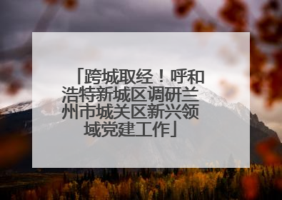 跨城取经！呼和浩特新城区调研兰州市城关区新兴领域党建工作