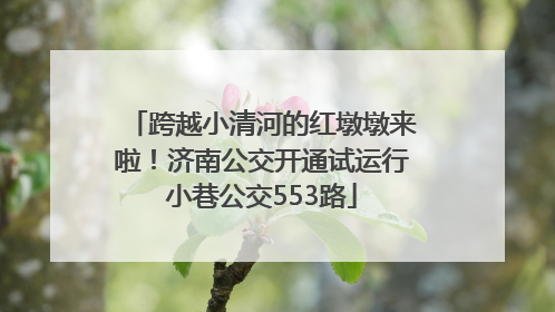 跨越小清河的红墩墩来啦！济南公交开通试运行小巷公交553路