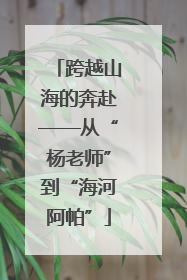 跨越山海的奔赴——从“杨老师”到“海河阿帕”