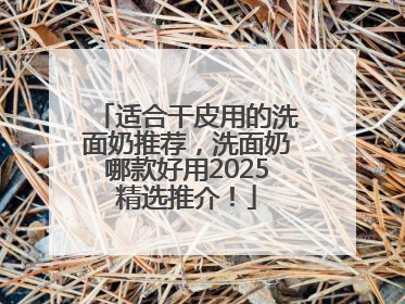 适合干皮用的洗面奶推荐，洗面奶哪款好用2025精选推介！