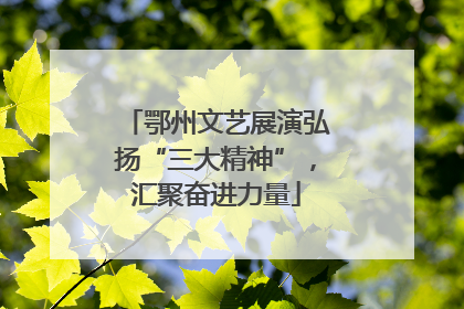 鄂州文艺展演弘扬“三大精神”，汇聚奋进力量
