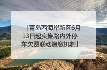 青岛西海岸新区6月13日起实施路内外停车欠费联动追缴机制