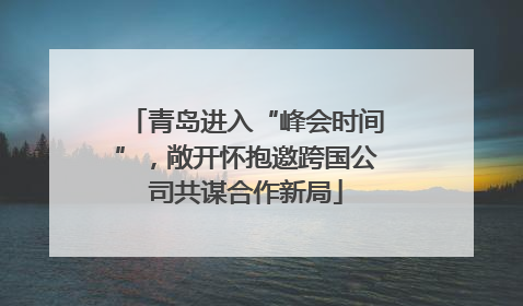 青岛进入“峰会时间”，敞开怀抱邀跨国公司共谋合作新局