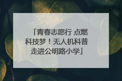 青春志愿行 点燃科技梦!无人机科普走进公明路小学