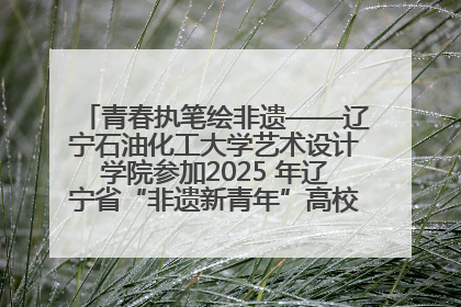青春执笔绘非遗——辽宁石油化工大学艺术设计学院参加2025 年辽宁省“非遗新青年”高校优秀作品推荐活动