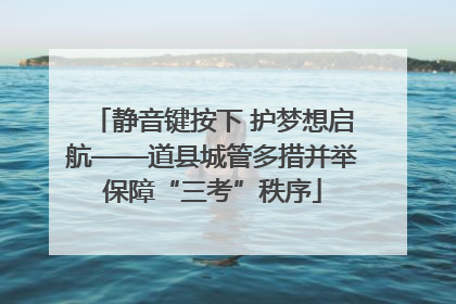 静音键按下 护梦想启航——道县城管多措并举保障“三考”秩序