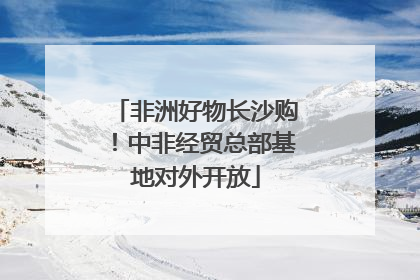 非洲好物长沙购！中非经贸总部基地对外开放