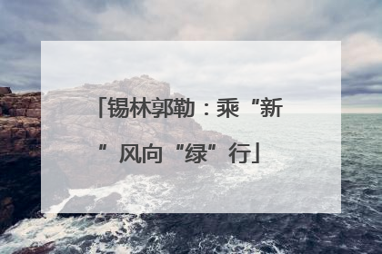 锡林郭勒：乘“新”风向“绿”行