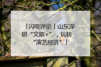 闪电评论丨山东深耕“文旅+”，玩转“演艺经济”
