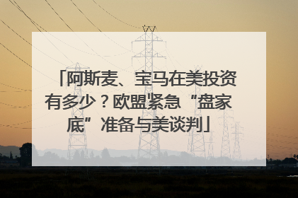 阿斯麦、宝马在美投资有多少？欧盟紧急“盘家底”准备与美谈判