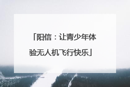 阳信：让青少年体验无人机飞行快乐