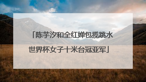 陈芋汐和全红婵包揽跳水世界杯女子十米台冠亚军