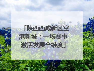陕西西咸新区空港新城：一场赛事激活发展全维度