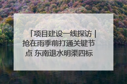 项目建设一线探访｜抢在雨季前打通关键节点 东南退水明渠四标段项目顺利完工