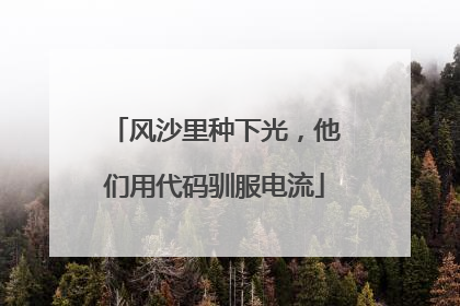 风沙里种下光，他们用代码驯服电流