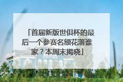 首届新版世俱杯的最后一个参赛名额花落谁家？本周末揭晓