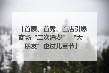 首展、首秀、首店引爆商场“二次消费” “大朋友”也过儿童节
