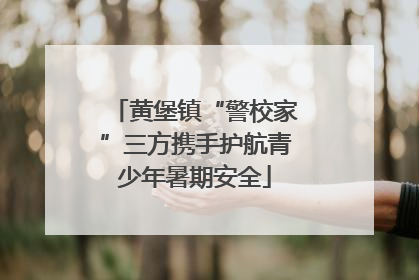 黄堡镇“警校家”三方携手护航青少年暑期安全