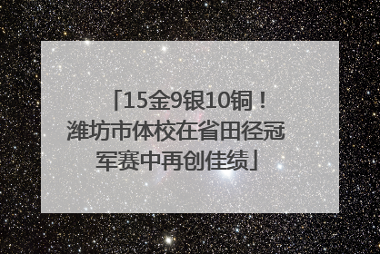 15金9银10铜！潍坊市体校在省田径冠军赛中再创佳绩