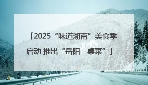2025“味道湖南”美食季启动 推出“岳阳一桌菜”