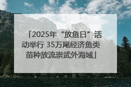 2025年“放鱼日”活动举行 35万尾经济鱼类苗种放流崇武外海域