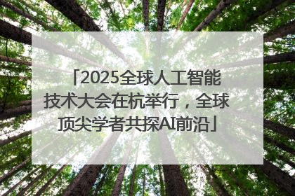 2025全球人工智能技术大会在杭举行，全球顶尖学者共探AI前沿