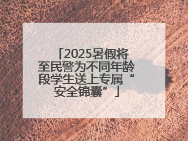 2025暑假将至民警为不同年龄段学生送上专属“安全锦囊”